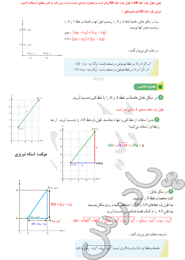 حل تمرین و فعالیت کلاسی صفحه 5 ریاضی یازدهم