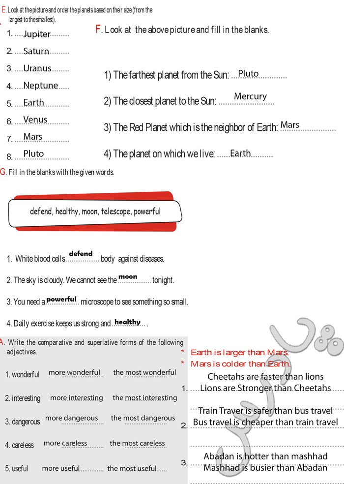 حل تمرین های درس 2 (بخش سوم) کتاب کار زبان انگلیسی دهم