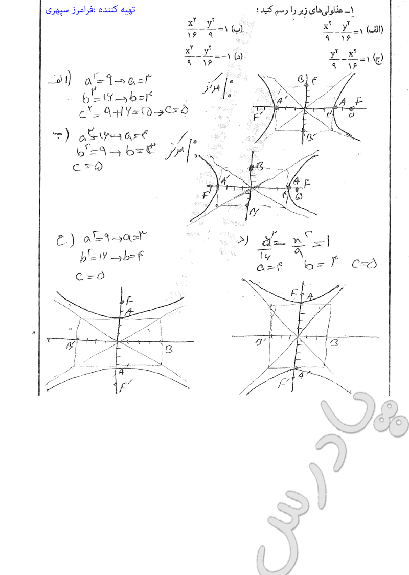 حل مسائل صفحه 147 ریاضی عمومی تجربی