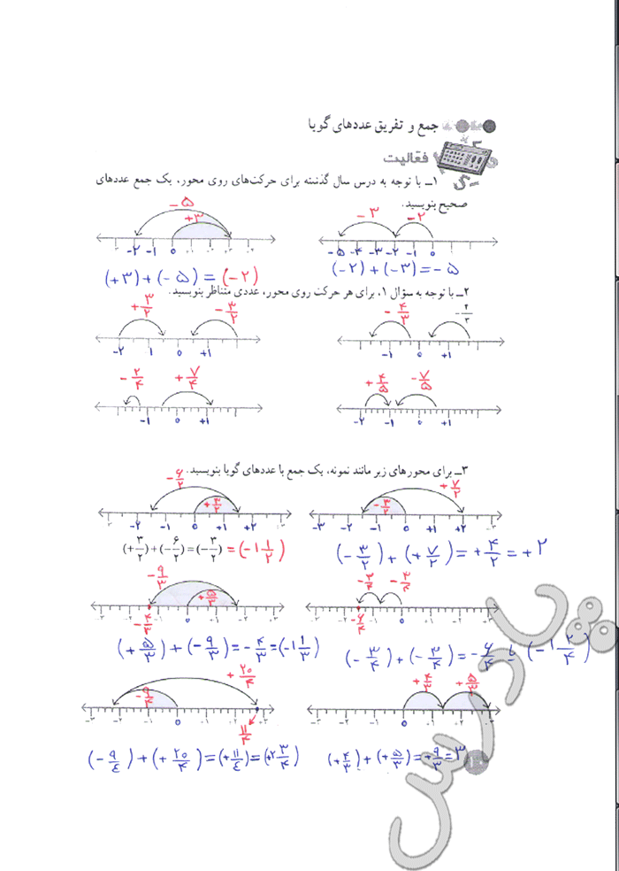 حل فعالیت صفحه 10 ریاضی هشتم