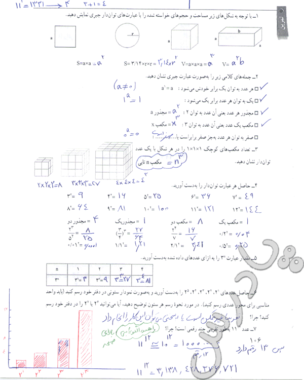 حل تمرین صفحه 86  ریاضی هفتم