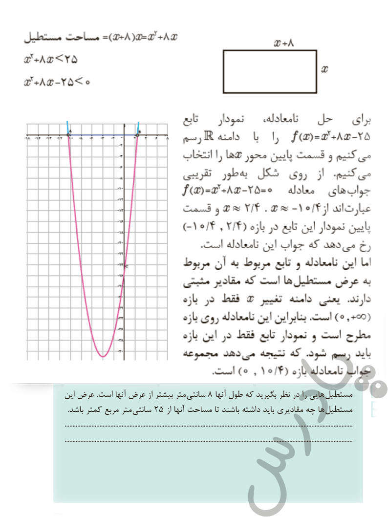 جواب کاردرکلاس صفحه 59 ریاضی یازدهم فنی