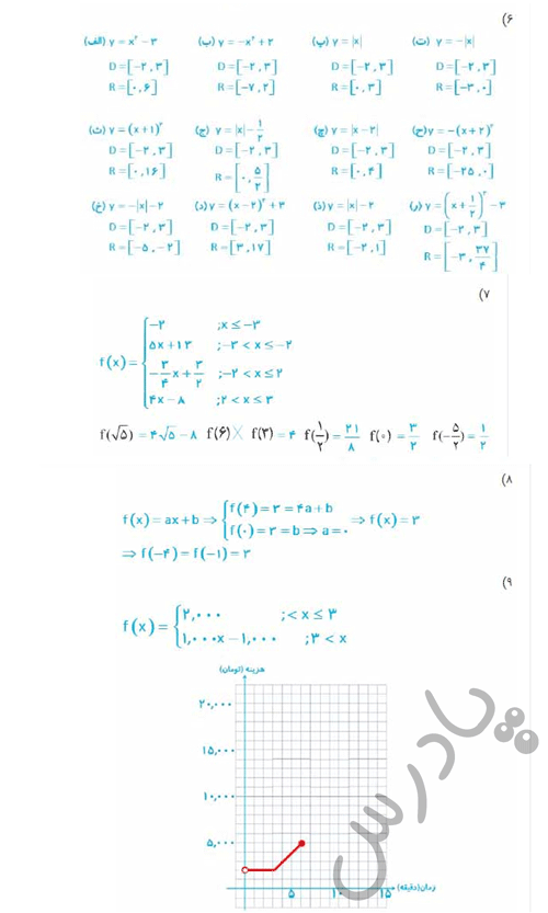 ادامه حل تمرین صفحه 117 ریاضی دهم
