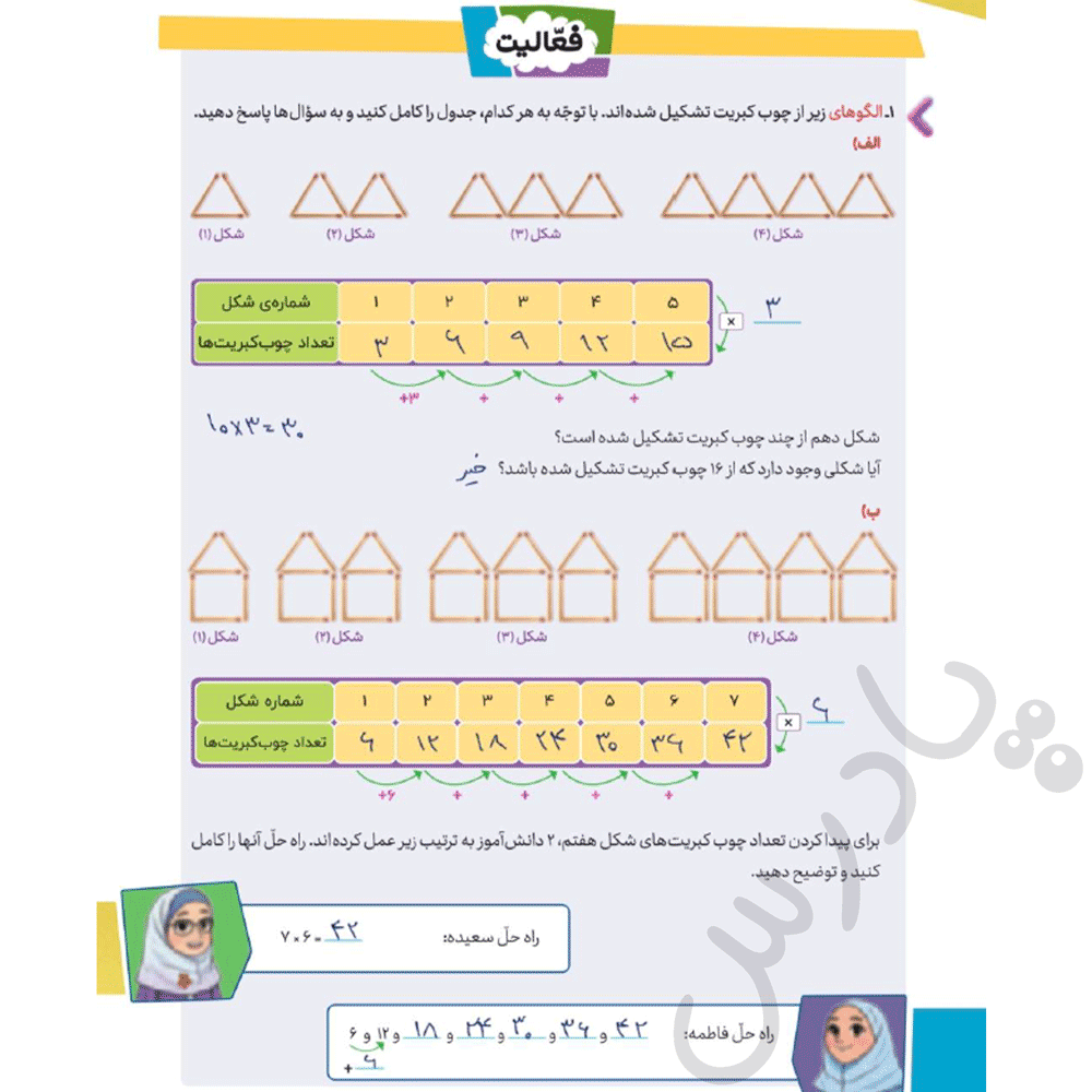 حل فعالیت صفحه 31  ریاضی پنجم